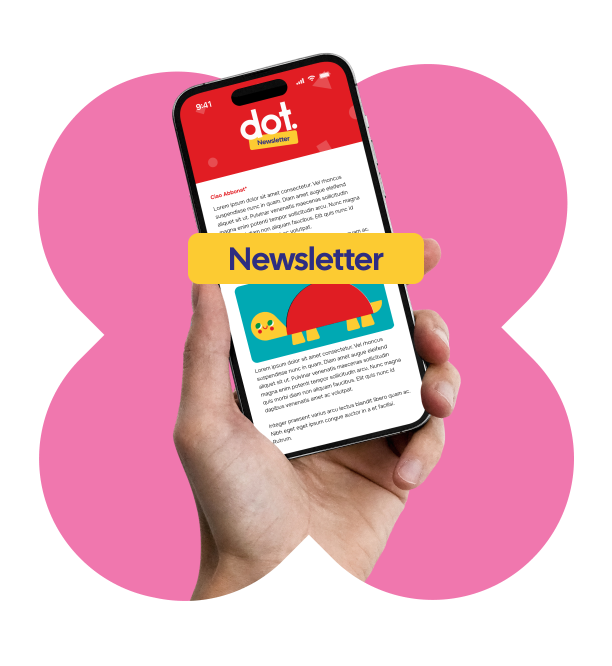Newsletter su smartphone